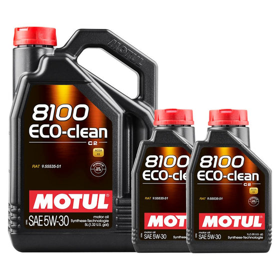 5W30 C2 Fully Synthetic Engine Motor Oil Toyota Honda Motul 8100 Eco-Clean 101545