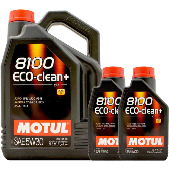 Motul 8100 Eco-Clean+ 5w-30 5w30 Fully Synthetic Car Engine Oil 1L 101584