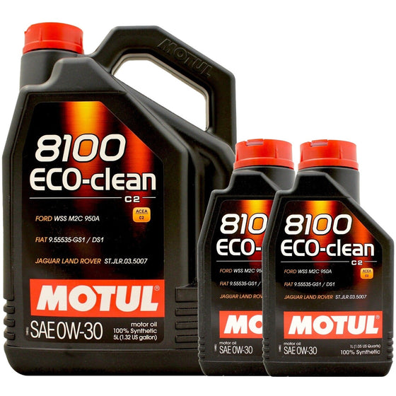 Motul 8100 Eco-Clean 0w-30 0w30 Fully Synthetic Car Engine Oil 102889