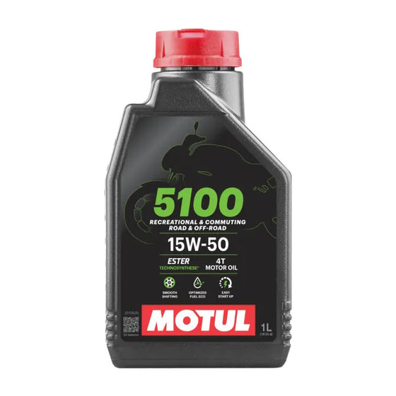 Motul 5100 4T 15W50 Synthetic Blend Oil JASO MA2 API SP Motorcycle Oil 104083