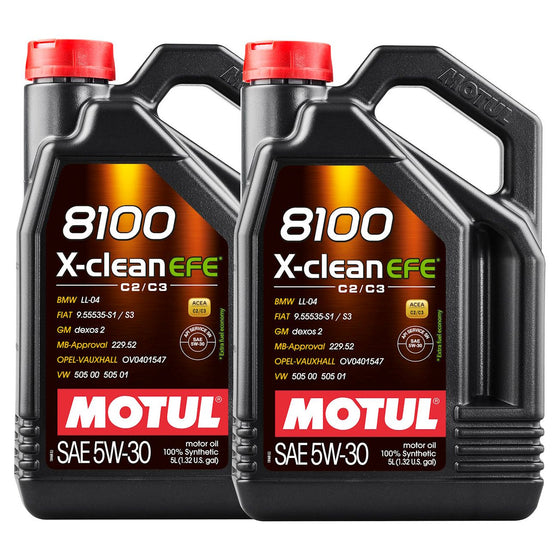Motul 8100 X-Clean EFE 5W30 C2/C3 Fully Synthetic Engine Oil BMW FIAT GM MB 109471