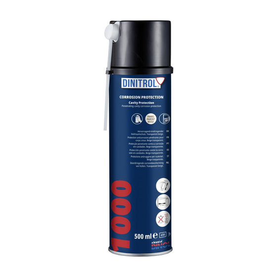 Dinitrol 1000 Cera para cavidades repelente al agua de alta penetración 500ML Aerosol 1107601