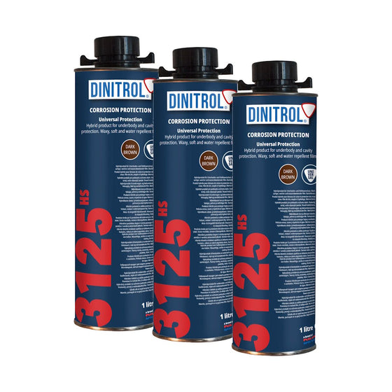 Dinitrol 3125 HS Cera para cavidades de coche a prueba de óxido, 1 litro, aerosol, marrón oscuro 1152101