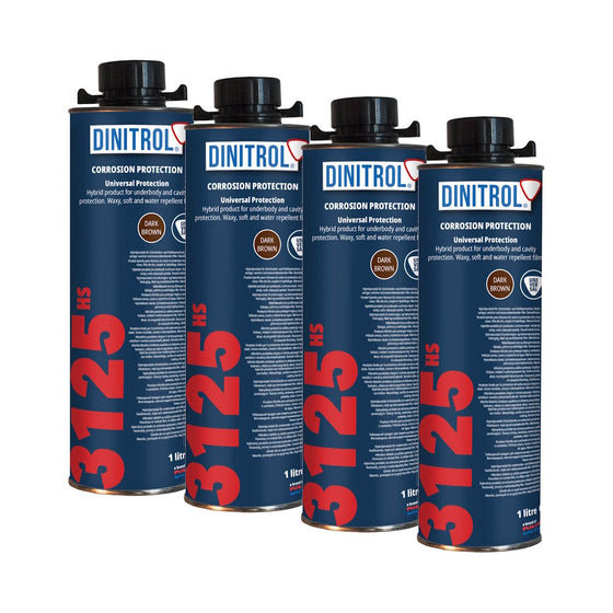 Dinitrol 3125 HS Cera para cavidades de coche a prueba de óxido, 1 litro, aerosol, marrón oscuro 1152101