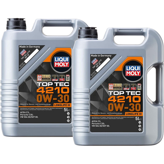 Liqui Moly Top Tec 4210 0W30 Engine Oil ACEA C3 VW 504 00 507 00 C30 21605