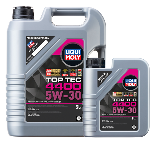 Liqui Moly Top Tec 4400 SAE 5W30 Renault Engine Oil ACEA C4 2322
