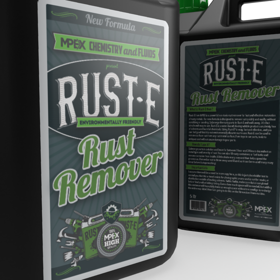 RUST-E Rust Remover Liquid Solution Removes Metal Oxides Water Soluble