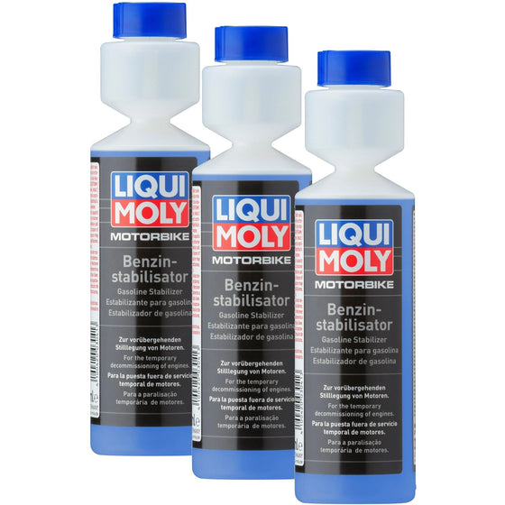 LIQUI MOLY BIKE FUEL STABILIZER PETROL ADDITIVE TREAT 50L FUEL 250ML 3041