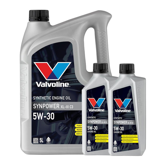 Valvoline 5W30 SYNPOWER XL-III C3 SYNTHETIC ENGINE OIL BMW VW MB PORSCHE Approved 872375