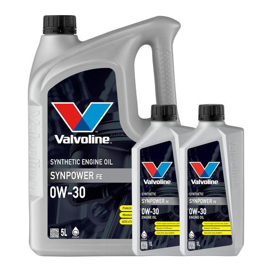 Valvoline 0W30 Synpower FE SAE Synthetic Engine Oil Volvo Approved ACEA A5 B5 A7 B7 874310