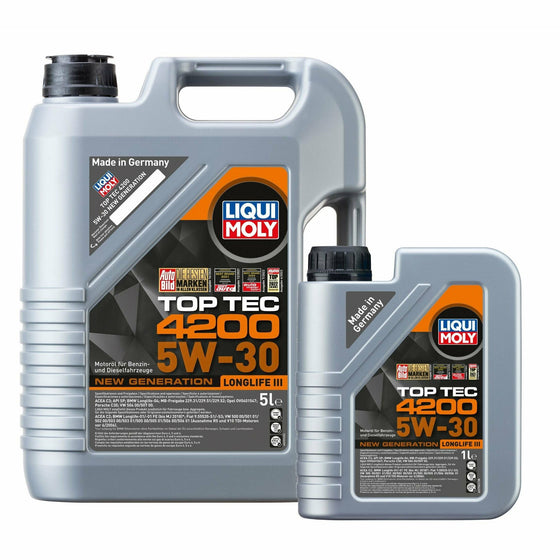 Liqui Moly Top Tec 4200 5W30 ACEA C3 BMW-LL VW PORSCHE MB ENGINE OIL 8973