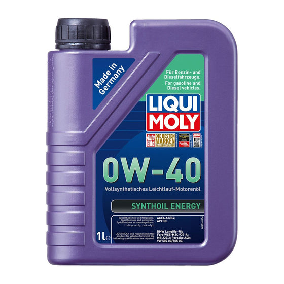 Liqui Moly 0W40 Synthoil Energy BMW-LL MB VW PORSCHE FORD Engine Oil 9515