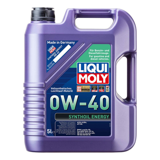 Liqui Moly 0W40 Synthoil Energy BMW-LL MB VW PORSCHE FORD Engine Oil 9515