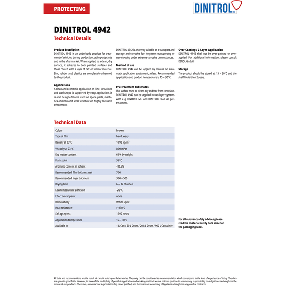 3 x DINITROL 4942 CERA MARRÓN ANTIOXIDO PARA CHASIS DE BAJOS 1 LITRO + PISTOLA DIN46
