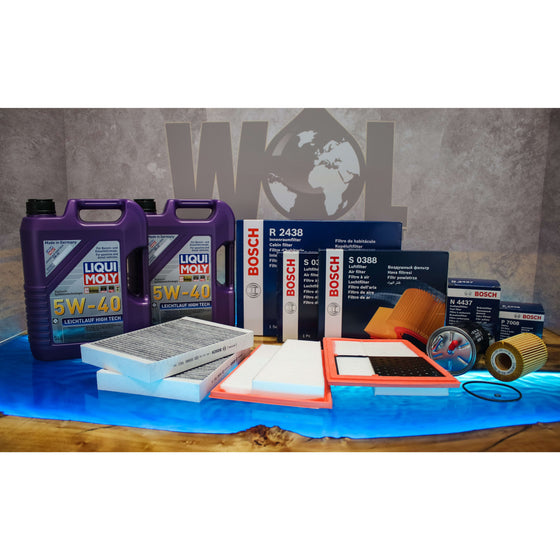 Mercedes Benz W221 S-class s320 BOSCH FILTERS LIQUI MOLY ENGINE OIL MB01