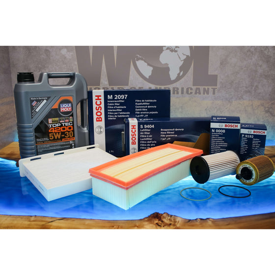 VW PASSAT B6 TIGUAN TOURAN 1.9TDI & 2.0 03-11 BOSCH FILTERS LIQUI MOLY ENGINE OIL VW02