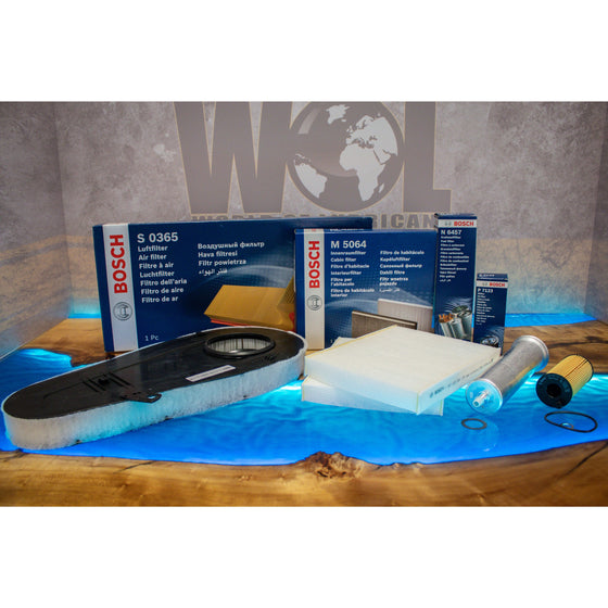 BMW 520 D 520D F10 F11 SERVICE KIT OIL AIR FUEL CABIN POLLEN BOSCH FILTERS LIQUI MOLY FULLY SYNTHETIC ENGINE OIL BMW03