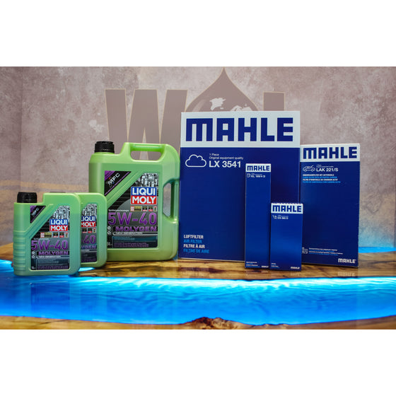 BMW X5 X6 3.0 40d SERVICE KIT 4 MAHLE OIL AIR FUEL FILTERS LIQUI MOLY OIL BMW04