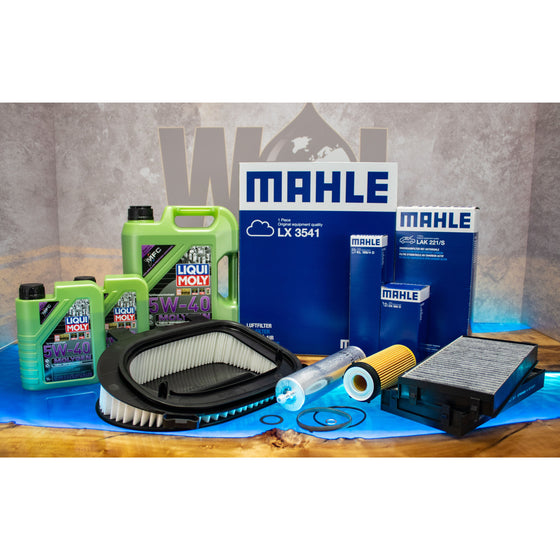 BMW X5 X6 3.0 40d SERVICE KIT 4 MAHLE OIL AIR FUEL FILTERS LIQUI MOLY OIL BMW04