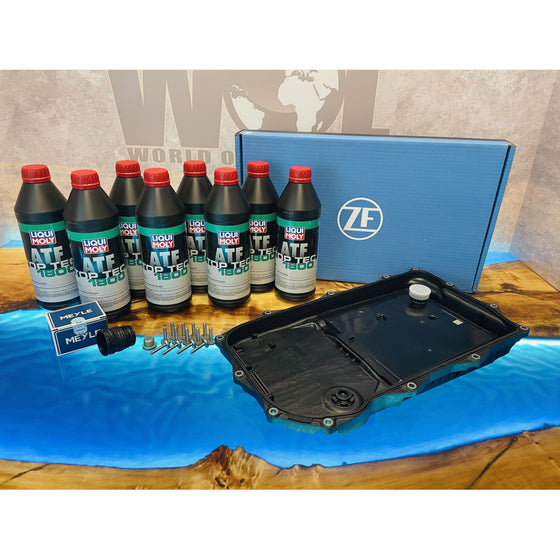 8HP 8 SPEED ZF TRANSMISSION GEARBOX SUMP FILTER OE 7L OIL SERVICE KIT SERVICE04