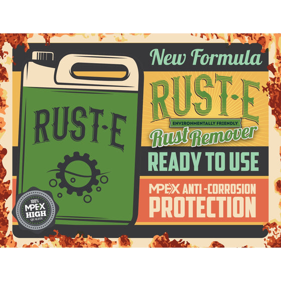 RUST-E Rust Remover Liquid Solution Removes Metal Oxides Water Soluble