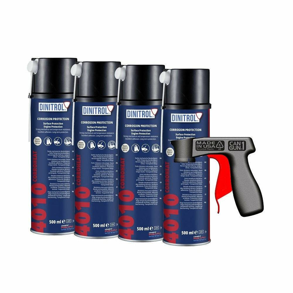 DINITROL 4010 HIGH TEMPERATURE RUST PROOF ENGINE WAX 500ML AEROSOL 4x + CANGUN 1125001 - World of Lubricant