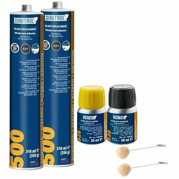 DINITROL 500 WINDSCREEN FITTING KIT BONDING 520 530 ADHESIVE GLUE SEALANT GLASS 1206101 1202400 1202300 - World of Lubricant