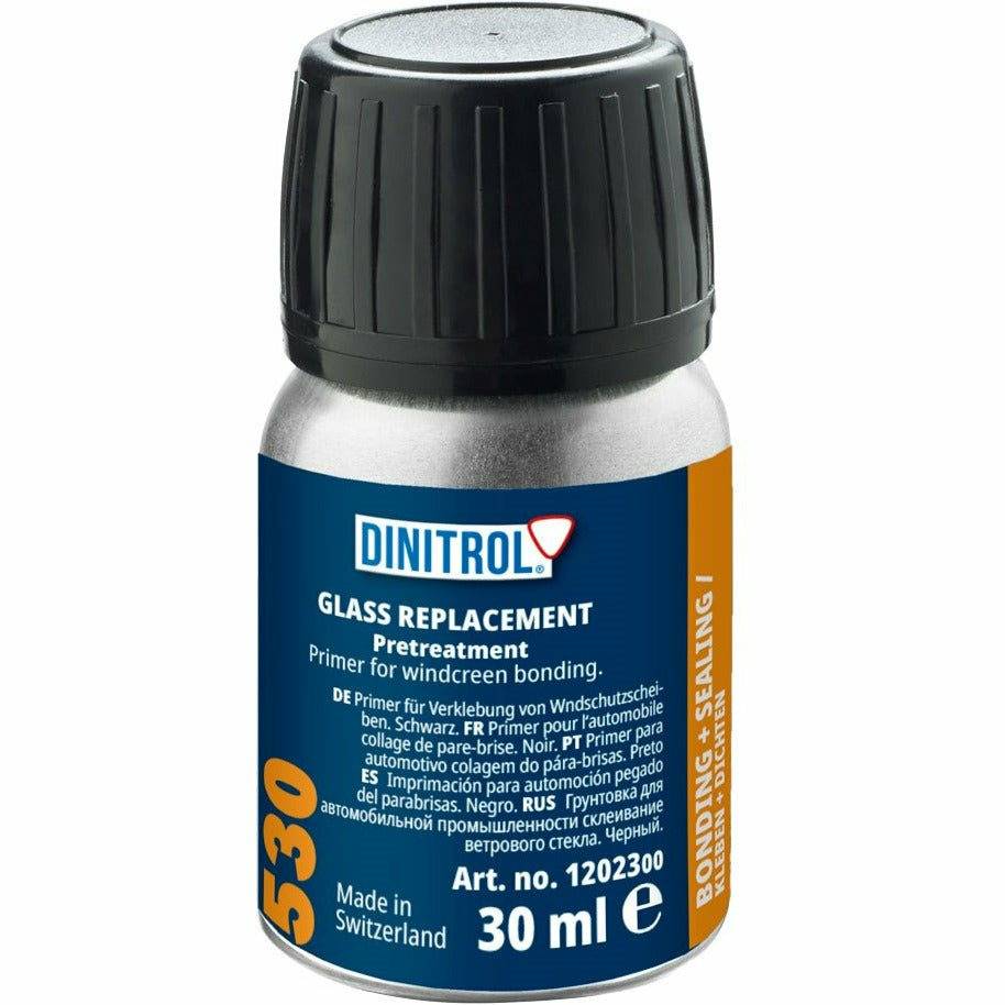 DINITROL 530 WINDSCREEN FITTING ADHESIVE GLUE 30ML BLACK PRIMER GLASS 1202300 - World of Lubricant
