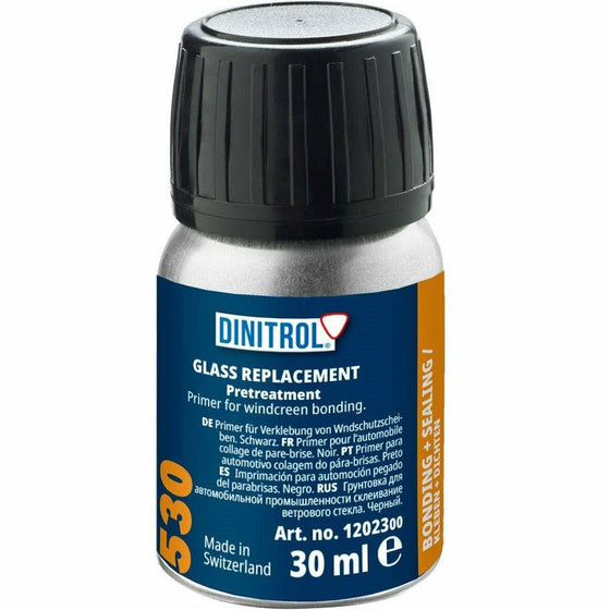 DINITROL 530 WINDSCREEN FITTING ADHESIVE GLUE 30ML BLACK PRIMER GLASS 1202300 - World of Lubricant
