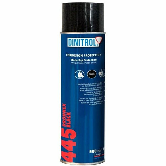 Dinitrol Drohnex 445 Stone Chip Corrosion Protection Black 500ML Aerosol 1104501 - World of Lubricant
