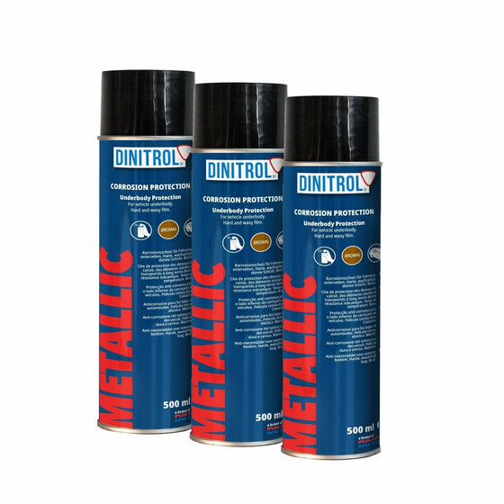 Dinitrol Metallic Brown Rust Proofing Car Underbody Wax Brown 500ML Aerosol 1115301 - World of Lubricant
