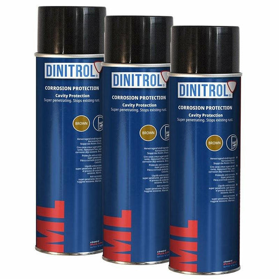 Dinitrol ML Brown Cavity Wax 500ML Penetrator Rust Proofing Aerosol 1107101 - World of Lubricant