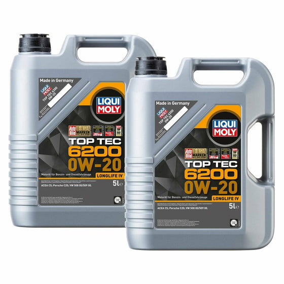 Liqui Moly 0W-20 Top Tec 6200 Porsche C20 VW 508 00/509 00 Engine Oil ACEA C5 20789 - World of Lubricant