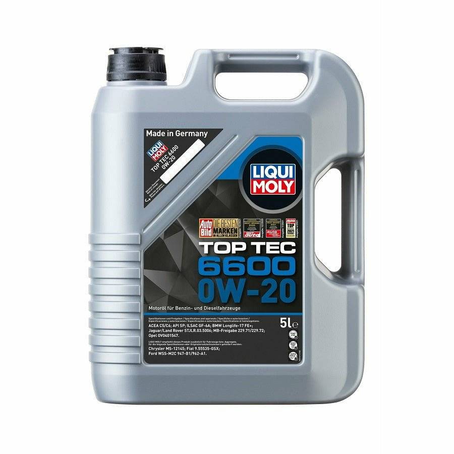 Liqui Moly 0W20 Synthetic Engine Oil Top Tec 6600 BMW Ford MB Opel ACEA C5 21411 - World of Lubricant