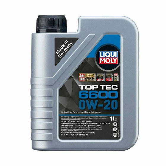 Liqui Moly 0W20 Synthetic Engine Oil Top Tec 6600 BMW Ford MB Opel ACEA C5 21411 - World of Lubricant