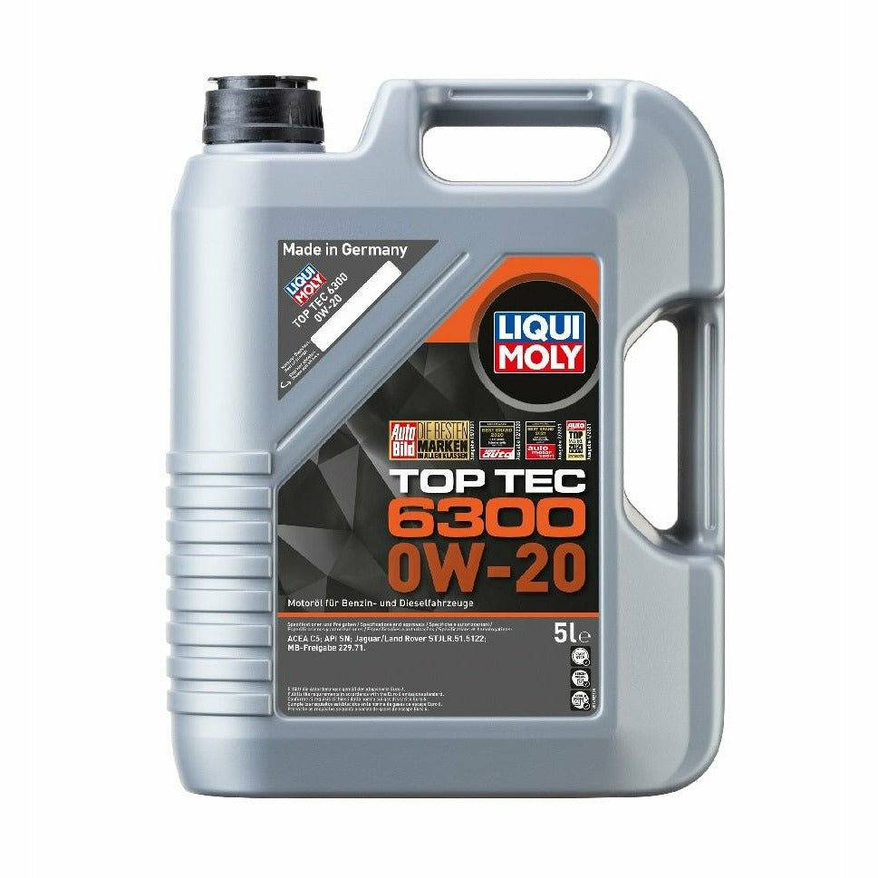 Liqui Moly 0W20 Top Tec 6300 5L Jaguar MB Land Rover Engine Oil ACEA C5 21217 - World of Lubricant