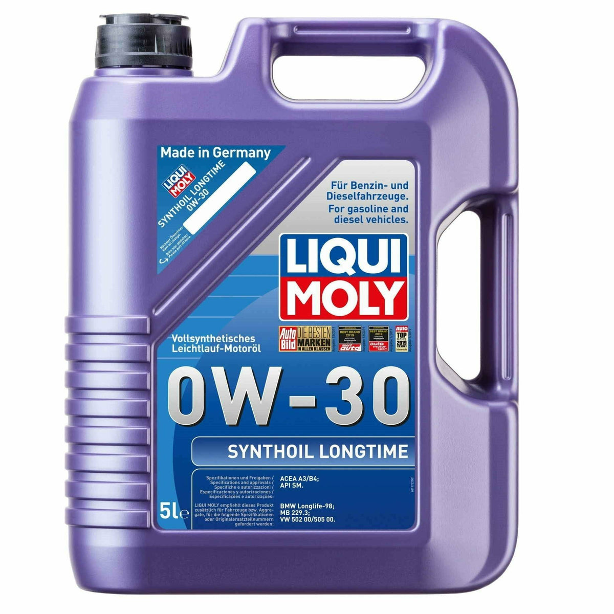 Liqui Moly 0W30 Synthoil Longtime BMW VW Mercedes Benz Engine Oil ACEA A3/B4 8977 - World of Lubricant
