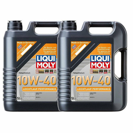 Liqui Moly 10W40 Engine Oil 5L Leichtlauf Performance ACEA A3 B3 MB 229.1 2536 - World of Lubricant