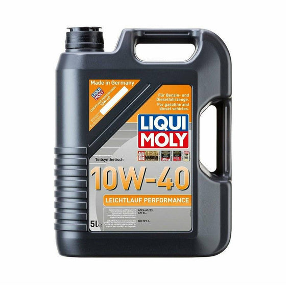 Liqui Moly 10W40 Engine Oil 5L Leichtlauf Performance ACEA A3 B3 MB 229.1 2536 - World of Lubricant