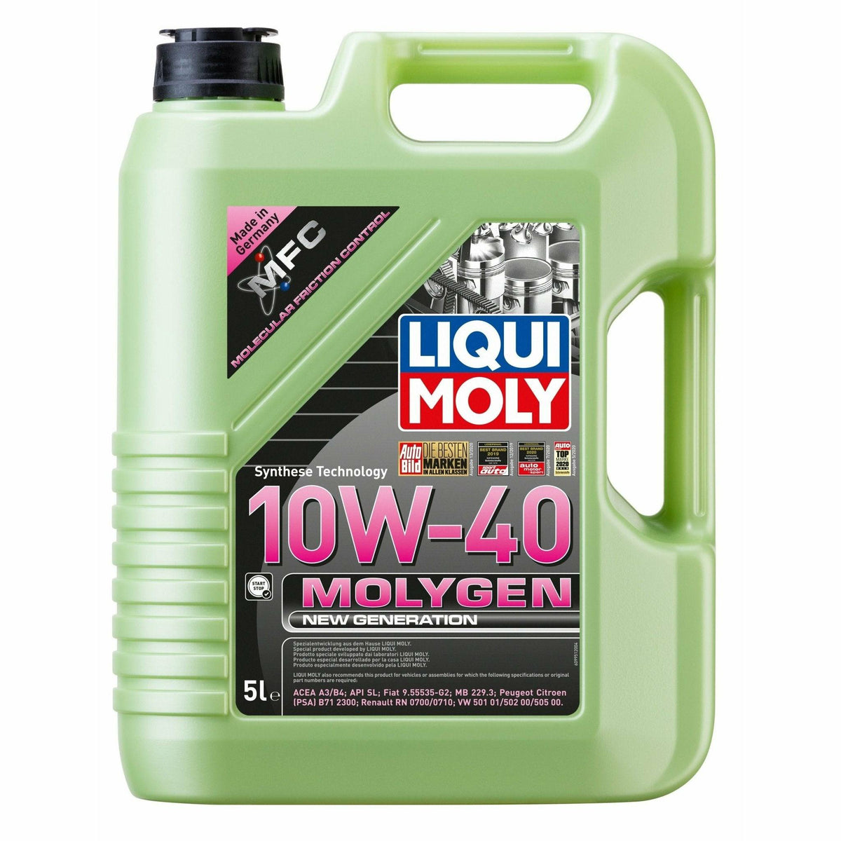 Liqui Moly 10W40 Synthetic Engine Oil MOLYGEN NEW GENERATION A3 B4 9951 - World of Lubricant