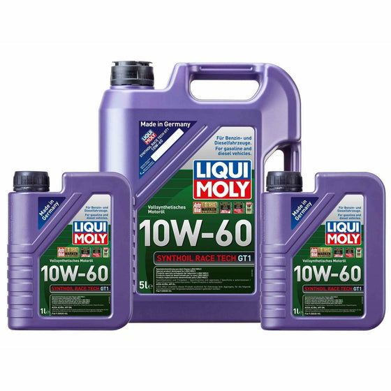 Liqui Moly 10w60 Synthoil Race Tech GT1 Engine Oil A3 B4 SL CF Germany 8909 - World of Lubricant