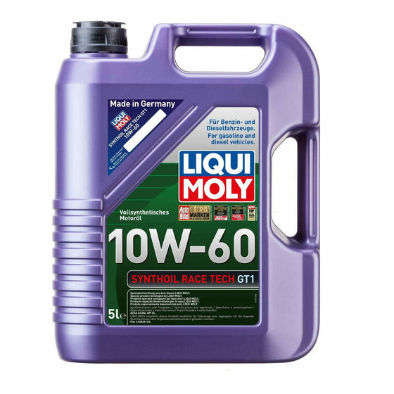 Liqui Moly 10w60 Synthoil Race Tech GT1 Engine Oil A3 B4 SL CF Germany 8909 - World of Lubricant