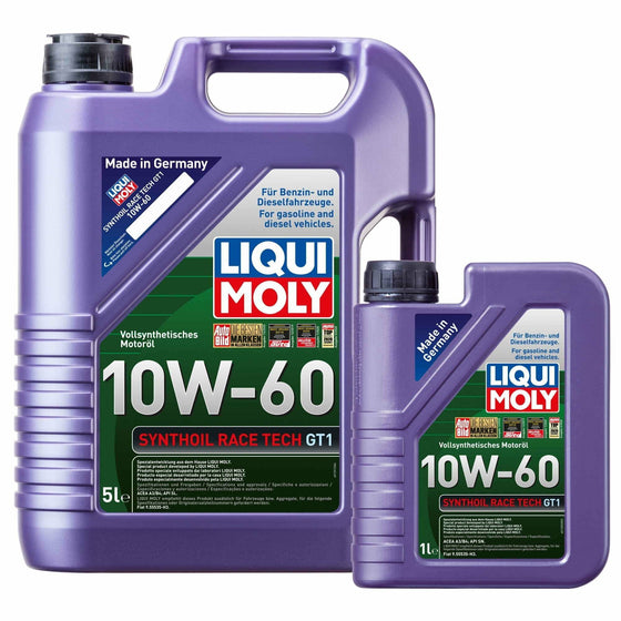 Liqui Moly 10w60 Synthoil Race Tech GT1 Engine Oil A3 B4 SL CF Germany 8909 - World of Lubricant