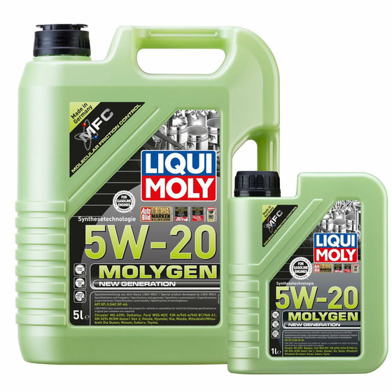 Liqui Moly 5W20 Engine Oil Dexos1 Molygen New Generation Honda Toyota Mazda 8540 - World of Lubricant