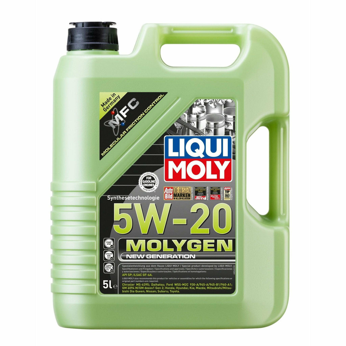 Liqui Moly 5W20 Engine Oil Dexos1 Molygen New Generation Honda Toyota Mazda 8540 - World of Lubricant
