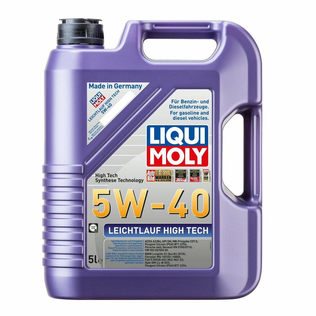 Liqui Moly Leichtlauf High Tech SAE 5W40 Engine Oil ACEA A3/B4 2328 - World of Lubricant