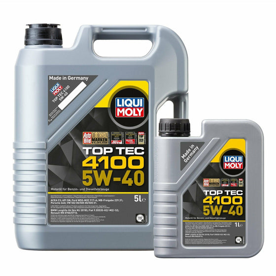 Liqui Moly SAE 5W40 Top Tec 4100 Fully Synthetic Engine Oil C3 9511 - World of Lubricant