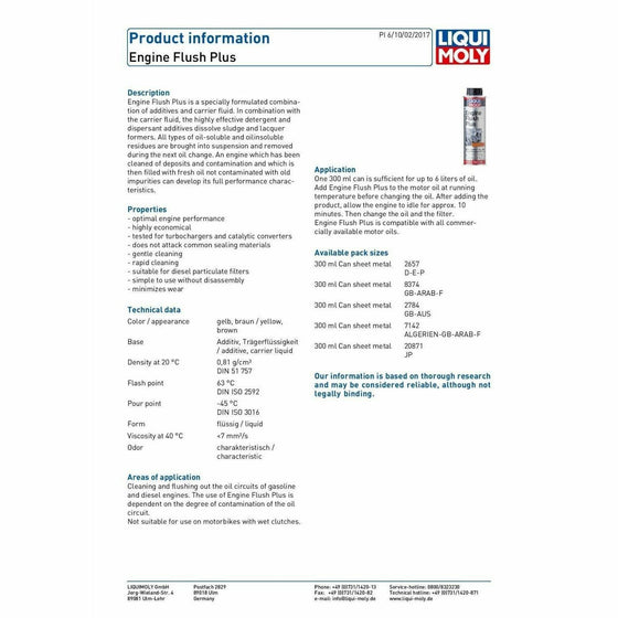 Liqui Moly Service Kit Petrol Injection Cleaner 300ml & Engine Flush Plus 300ml 1803+8374 - World of Lubricant
