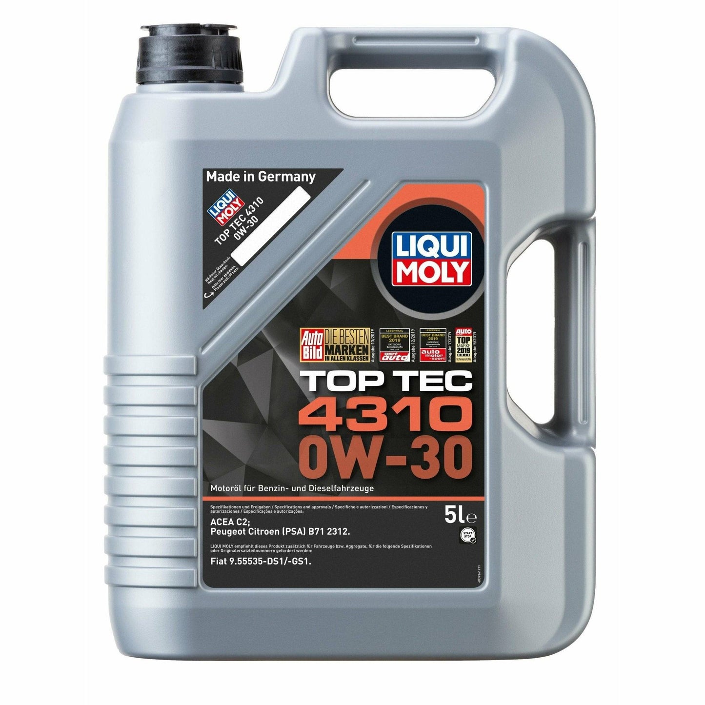 Liqui Moly Top Tec 4310 SAE 0W-30 Engine Oil Peugeot Citroen Fiat ACEA C2 2362 - World of Lubricant