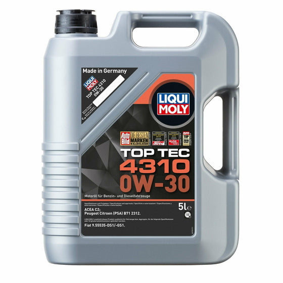 Liqui Moly Top Tec 4310 SAE 0W-30 Engine Oil Peugeot Citroen Fiat ACEA C2 2362 - World of Lubricant